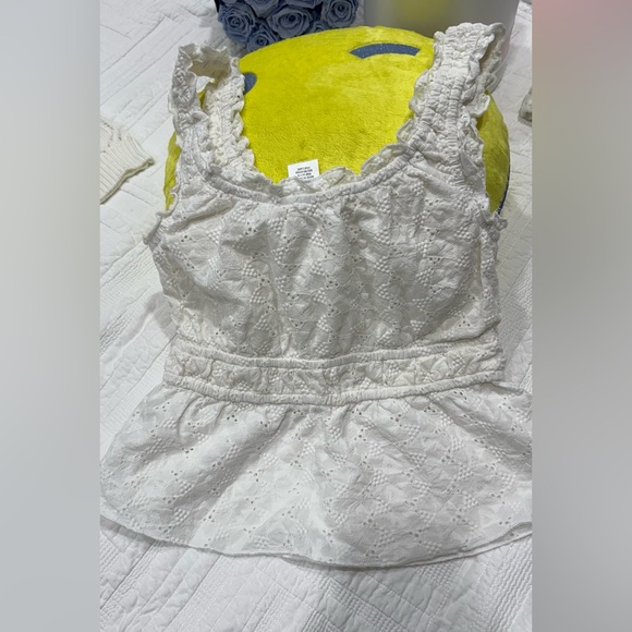 Forever 21 White Ruffled Peplum Blouse - Picture 3 of 16